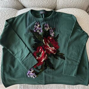 Vintage Nysense Floral Crew Neck Womens top